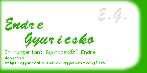 endre gyuricsko business card